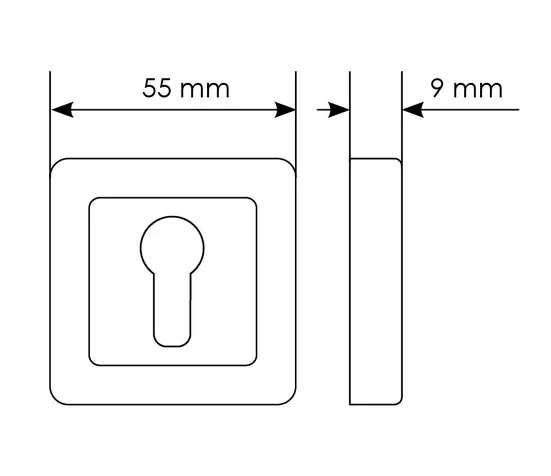 Накладка MH-KH-S55 GR/PC на ключевой цилиндр, цвет графит/хром фото купить в Екатеринбурге