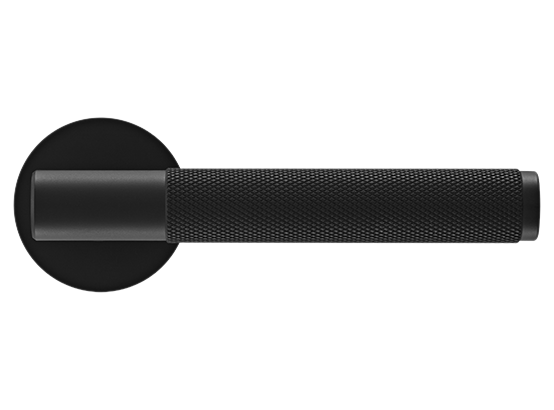 Ручка дверная "AZRIELI" на круглой розетке 6 мм, MH-57-R6T BL, цвет - чёрный фото купить в Екатеринбурге