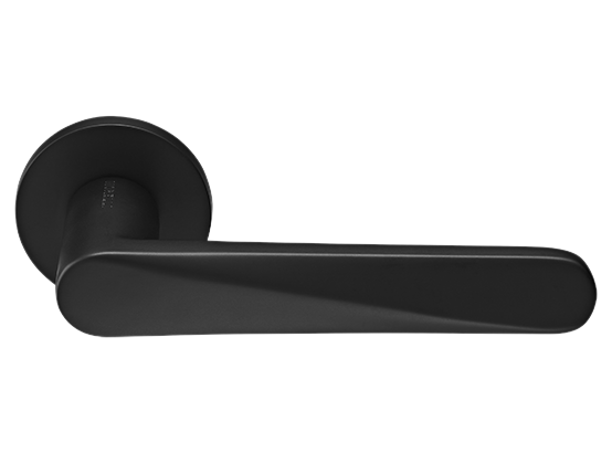 CAYAN - ручка дверная  на круглой розетке 6 мм, MH-58-R6 BL,  цвет - чёрный фото купить Екатеринбург