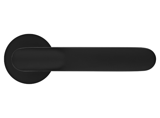 GARAK  ручка дверная на круглой розетке 6 мм, MH-59-R6 BL, цвет - чёрный фото купить в Екатеринбурге