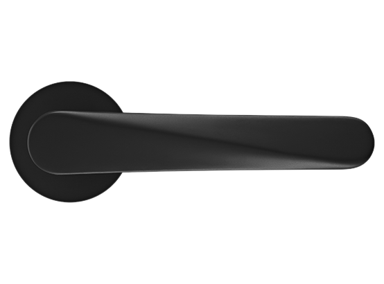 CAYAN - ручка дверная  на круглой розетке 6 мм, MH-58-R6 BL,  цвет - чёрный фото купить в Екатеринбурге